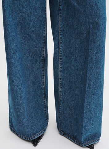 High-waisted wide-leg denim jeans FILIPPA K Blue